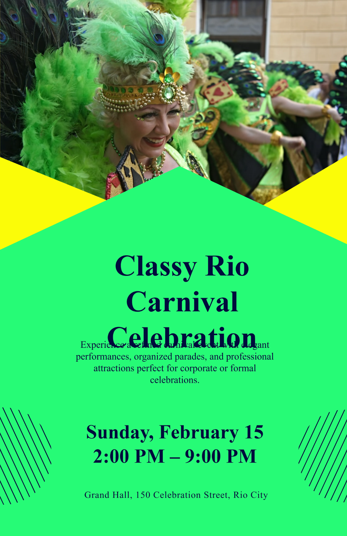 Free Professional Rio Carnival Poster Template to Edit Online