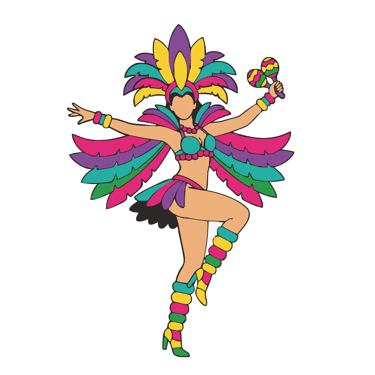 Free Rio Carnival Samba Dancer Template to Edit Online