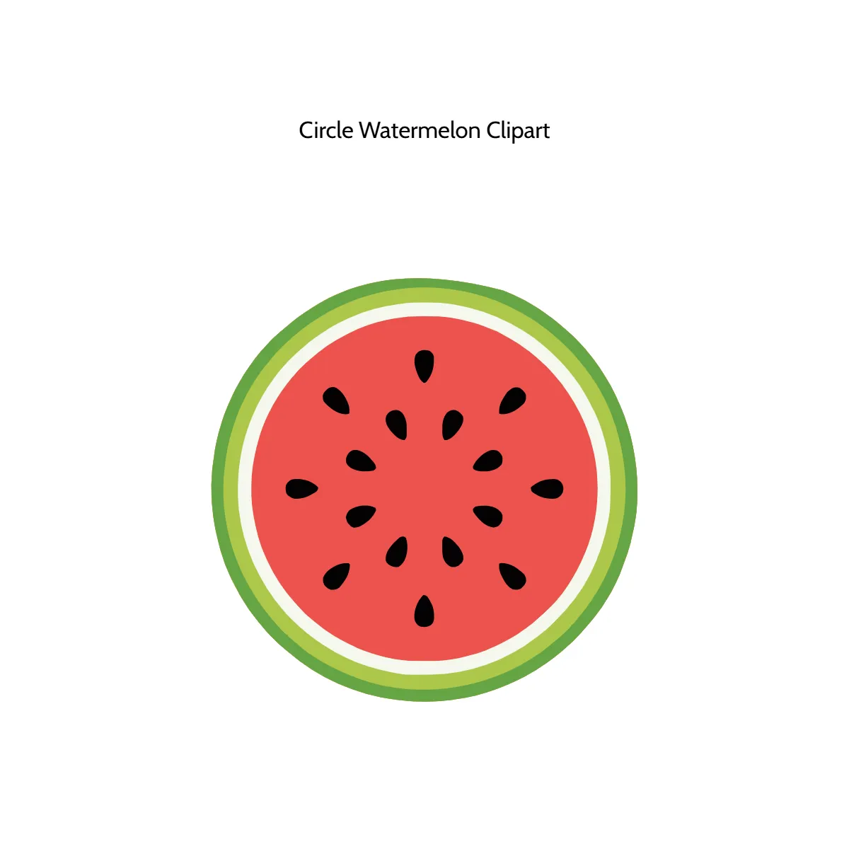 Free Circle Watermelon Clipart Template to Edit Online