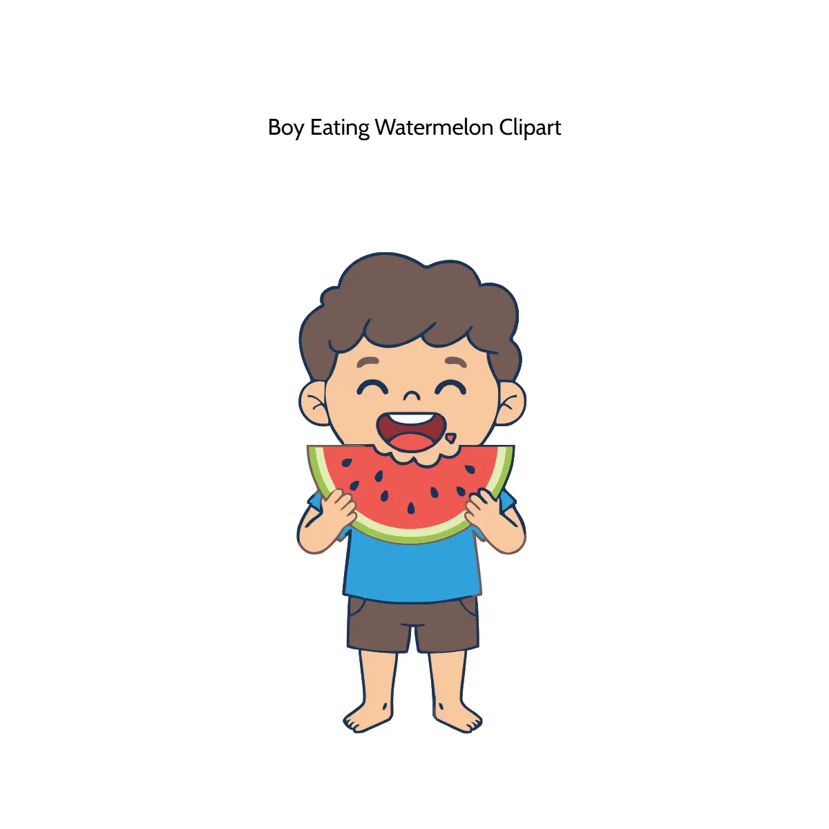 Free Boy Eating Watermelon Clipart Template to Edit Online Free Boy Eating Watermelon Clipart Template to Edit Online