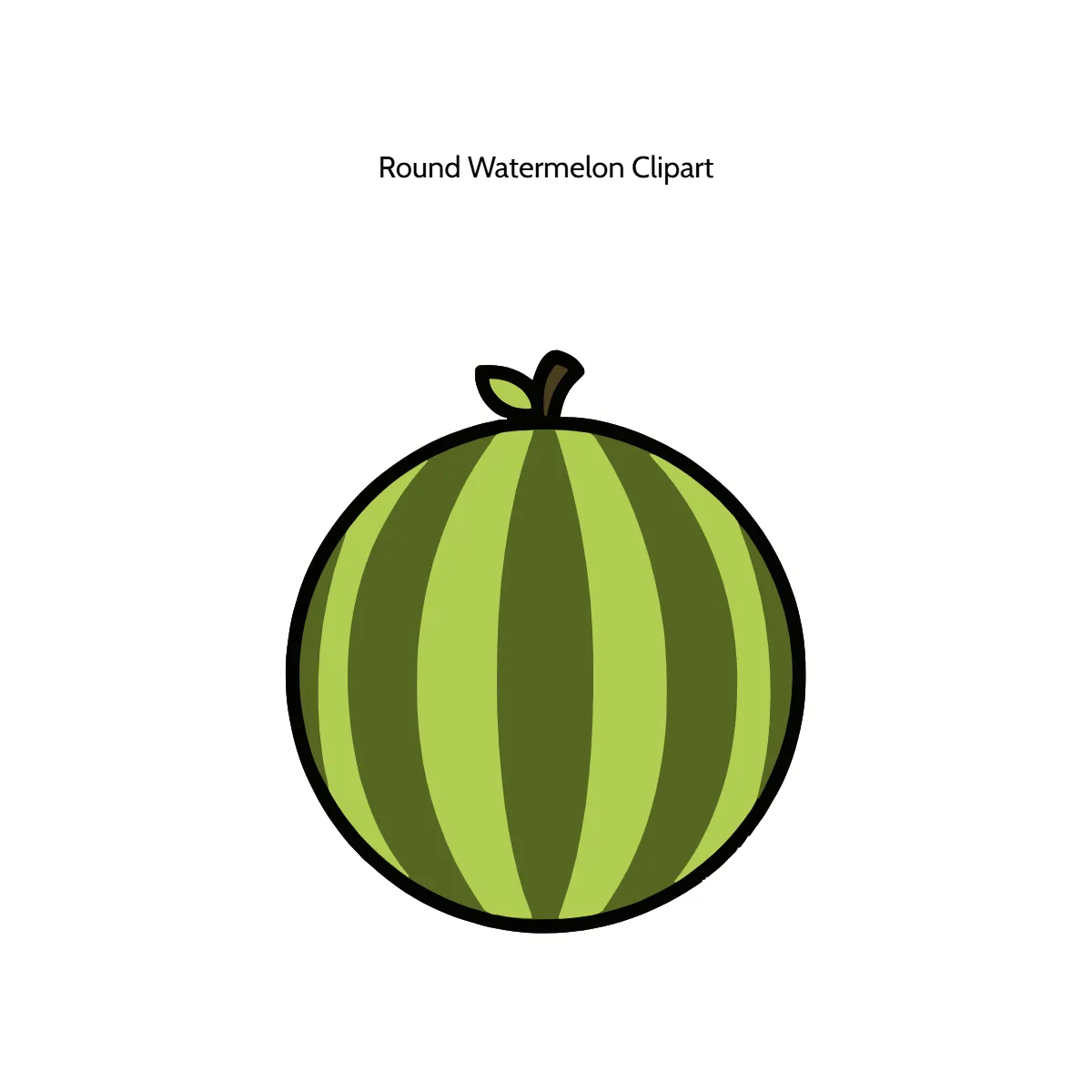 Free Round Watermelon Vector Clipart (PNG, SVG) to Edit Online