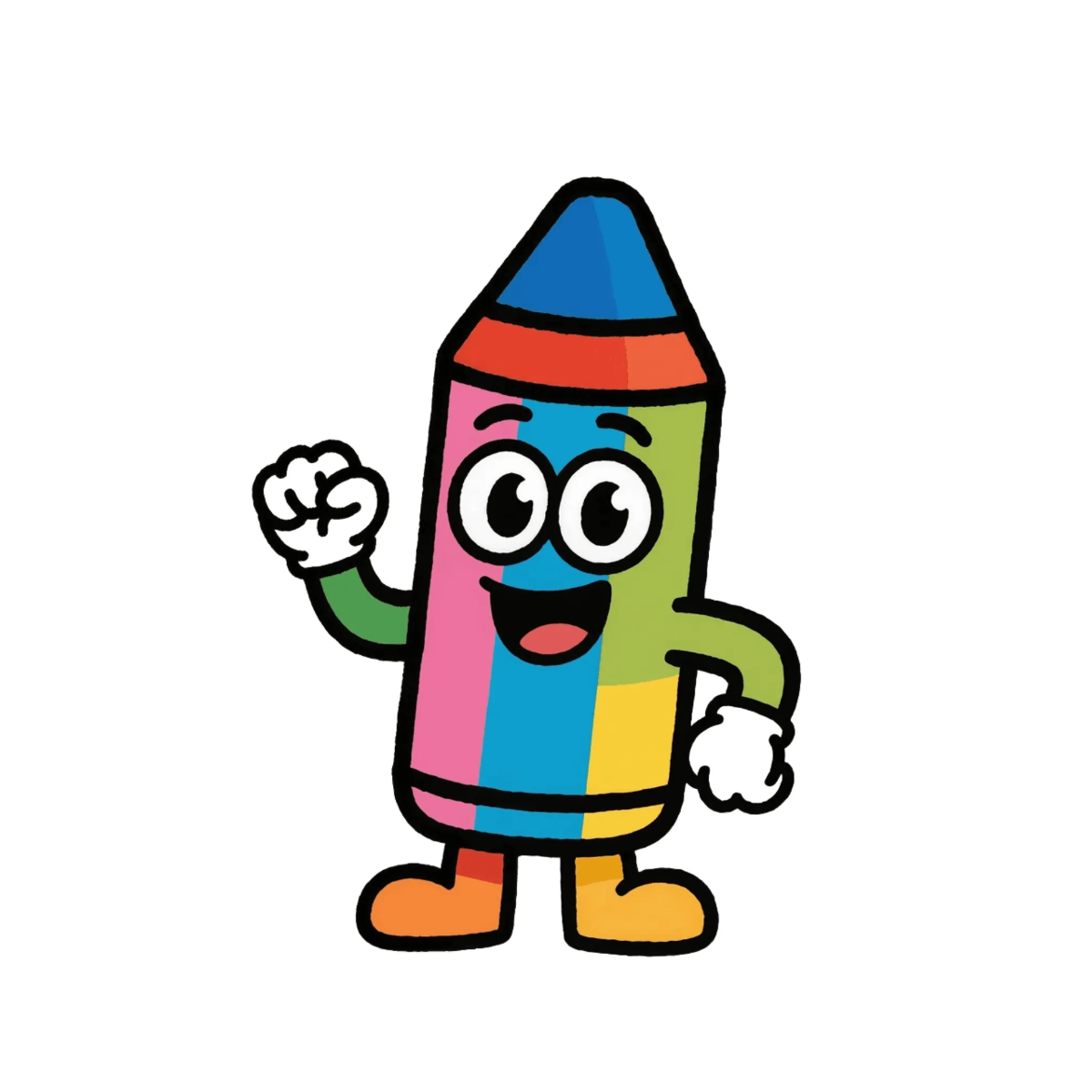 Free Crayon Mascot to Edit Online