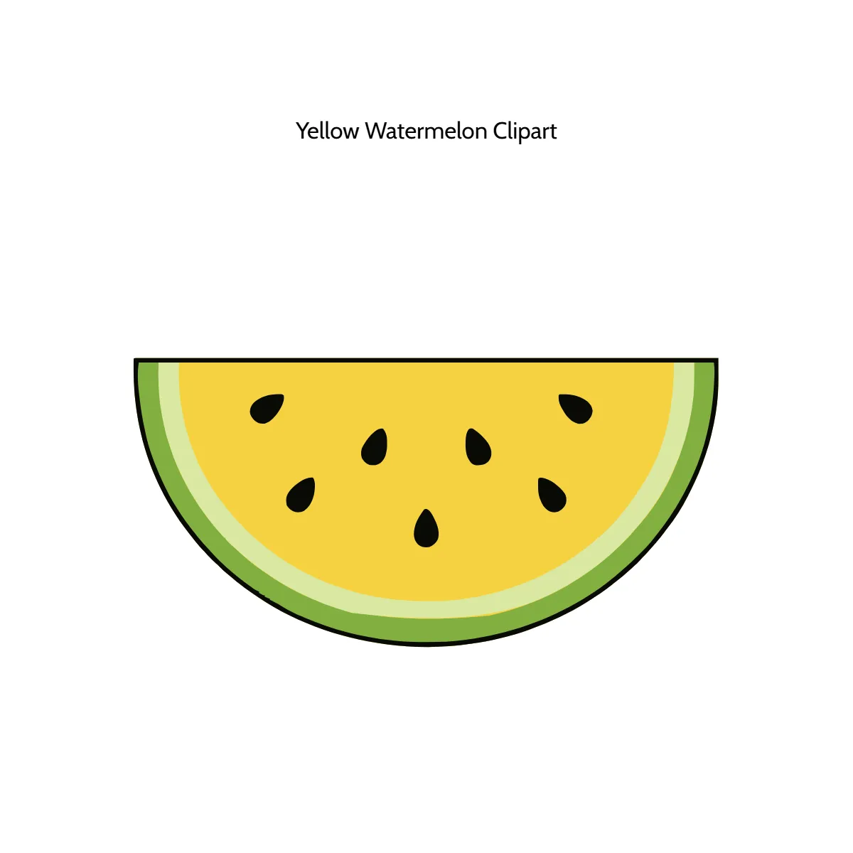 Free Yellow Watermelon Vector Clipart (PNG, SVG) to Edit Online