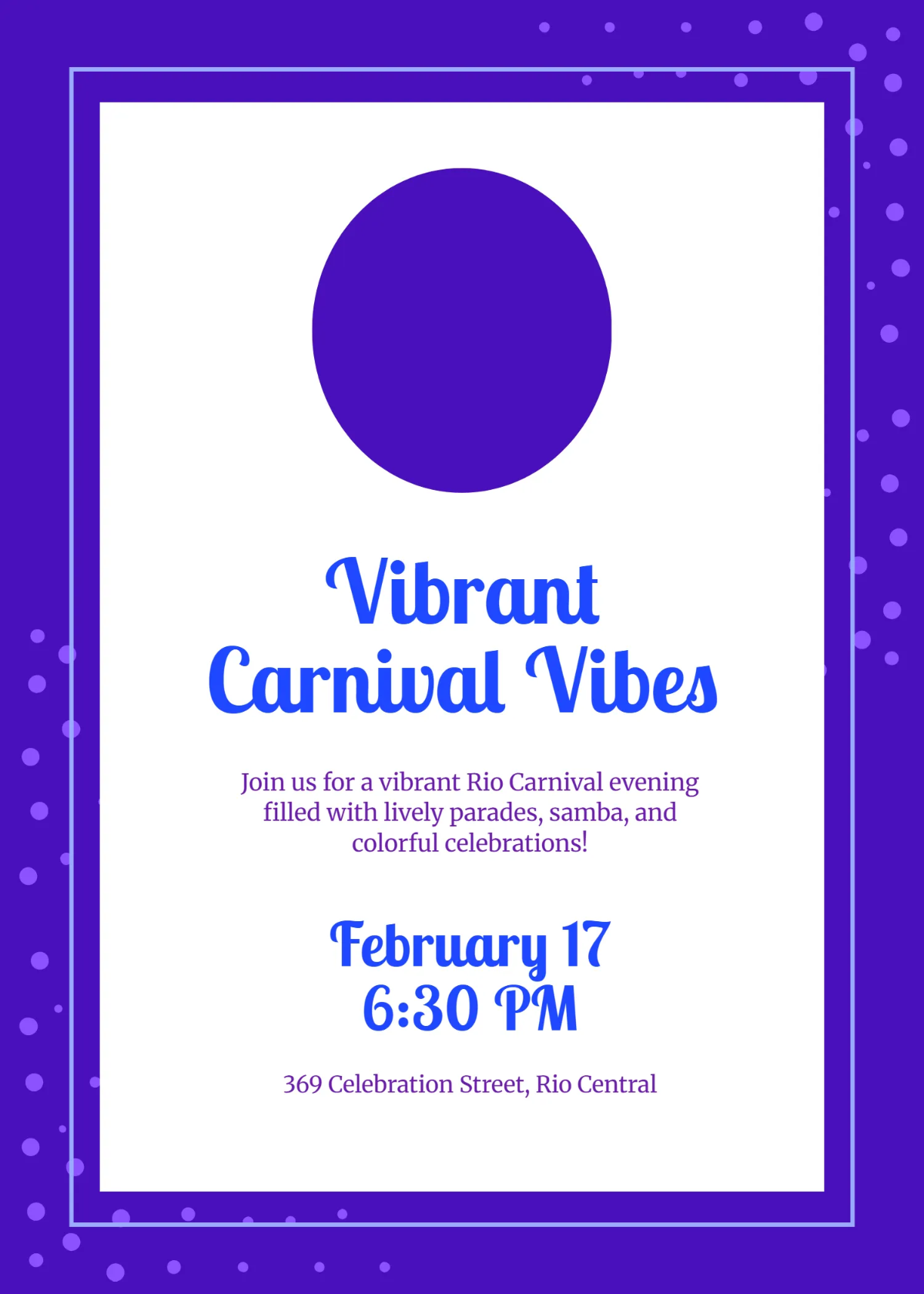 Free Vibrant Rio Carnival Invitation Template to Edit Online