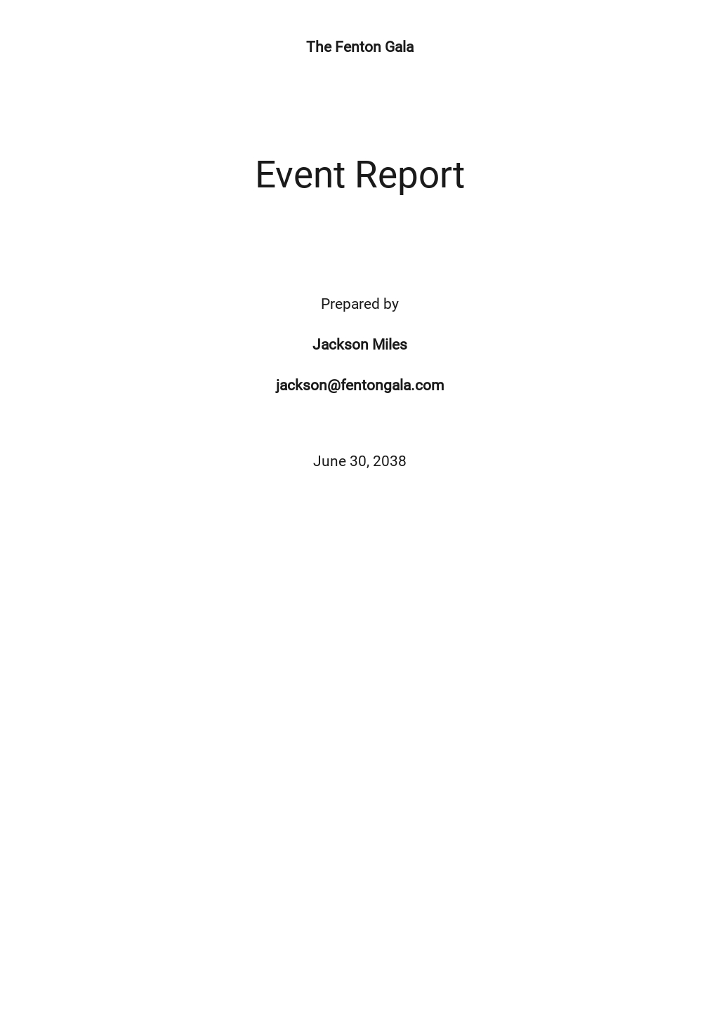 example event report essay