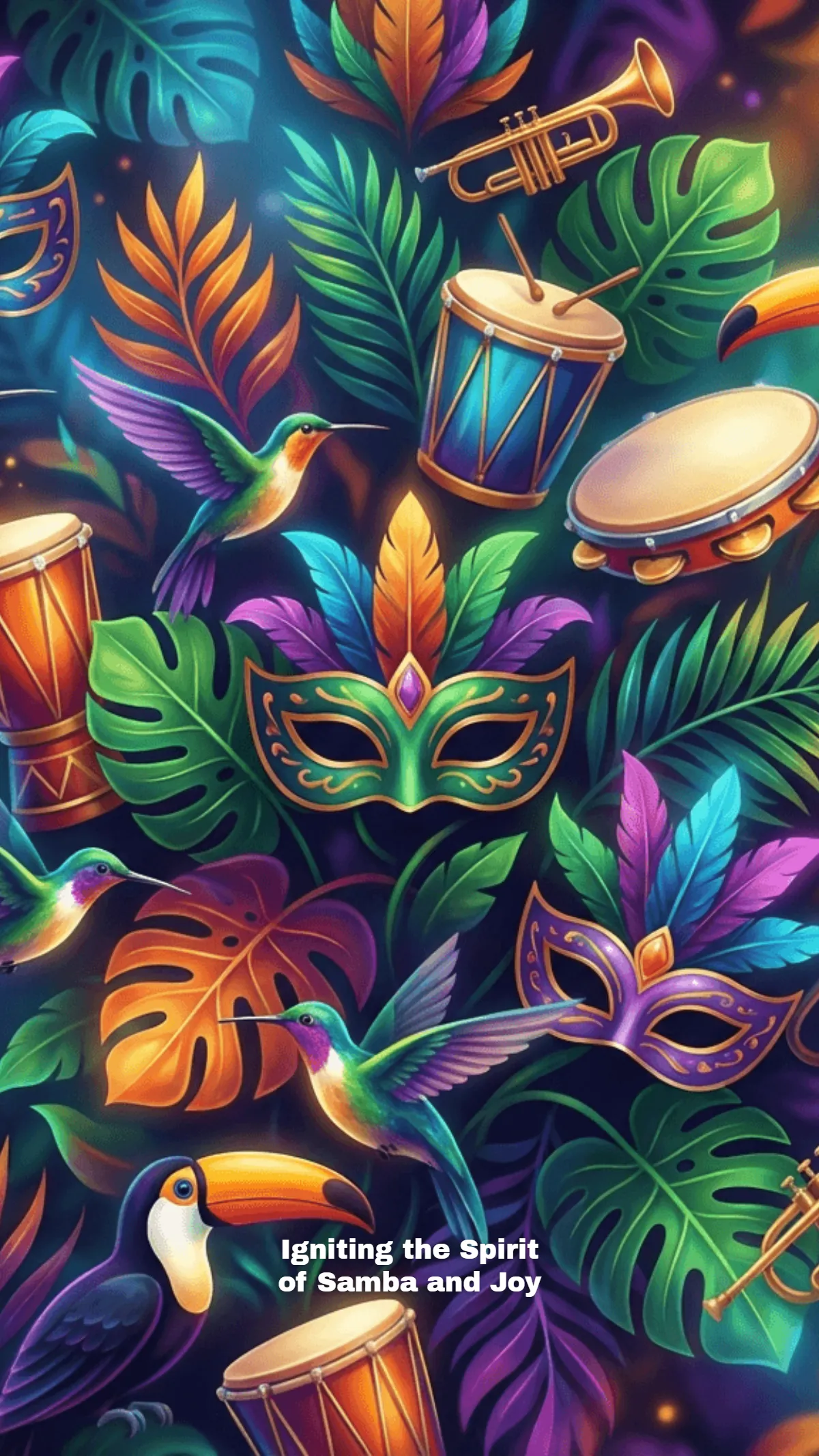 Free Rio Carnival Pattern Wallpaper Template to Edit Online