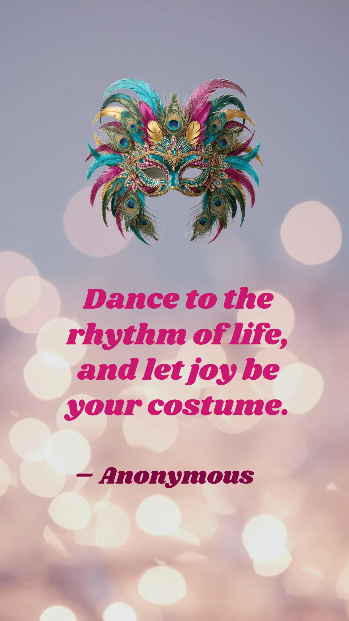 Free Rio Carnival Joie De Vivre Quote Template to Edit Online