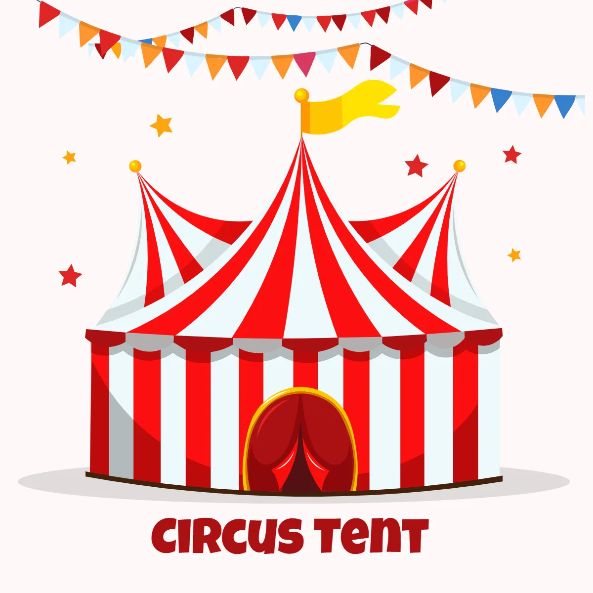 Free Carnival Day Circus Tent Clip Arts Template to Edit Online