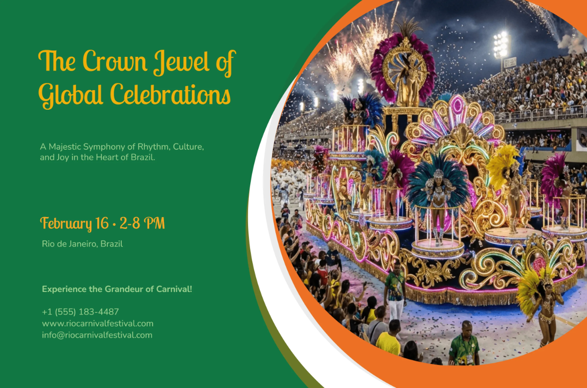 Free Magestic Rio Carnival Banner Template to Edit Online