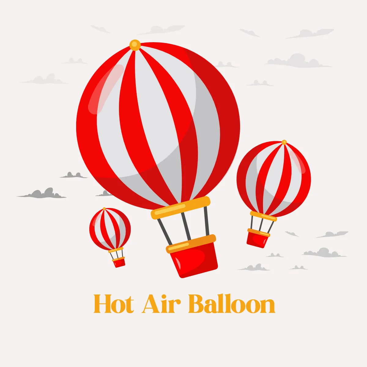 Free Carnival Hot Air Balloon Clip Arts Template to Edit Online