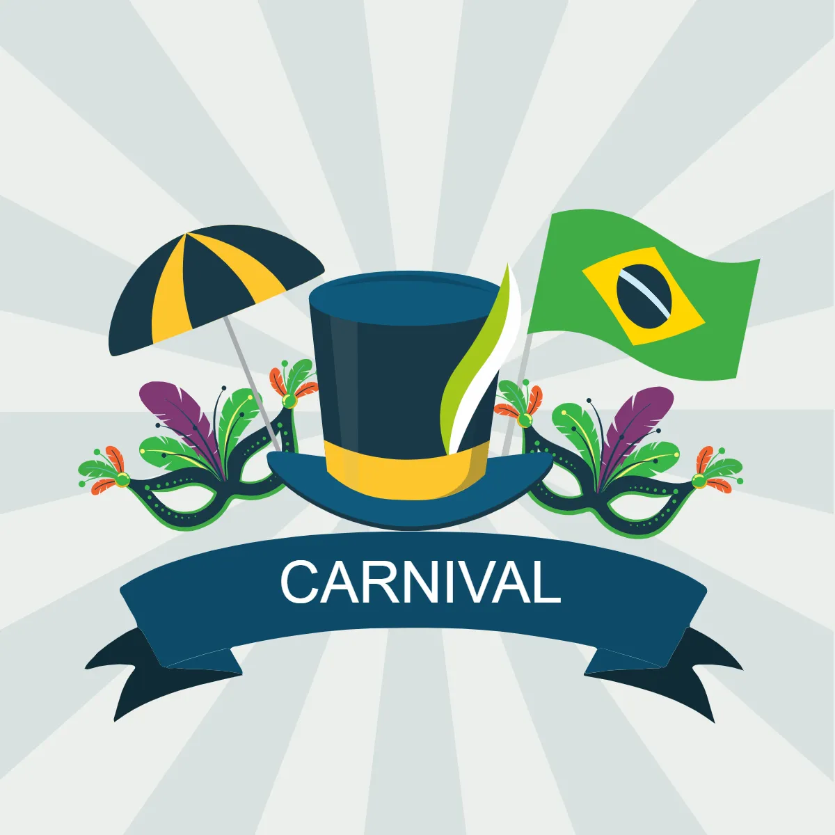 Free Brazil Carnival Clip Arts Template to Edit Online