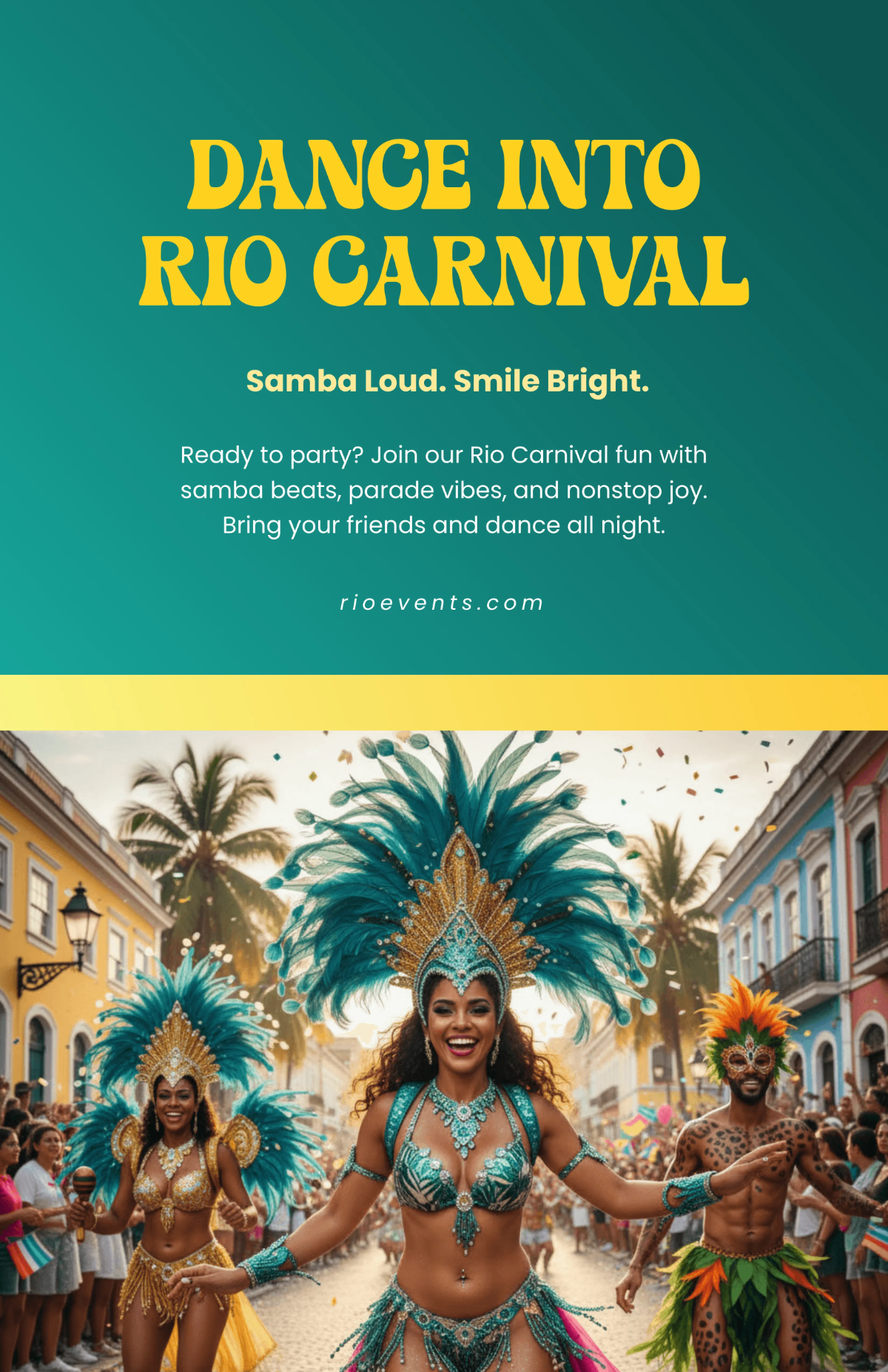Free Fun Rio Carnival Poster Template to Edit Online