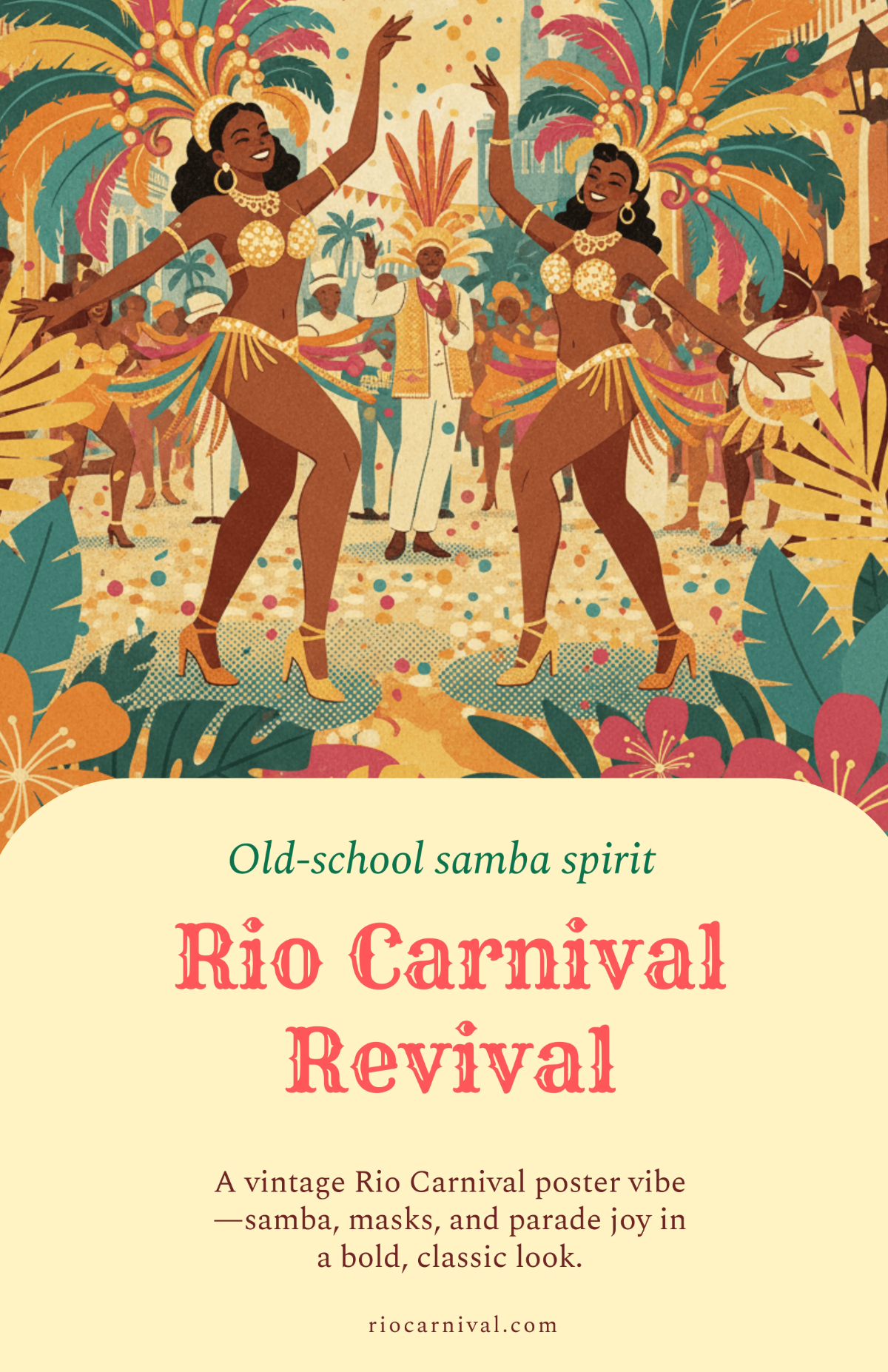 Free Vintage Rio Carnival Poster Template to Edit Online