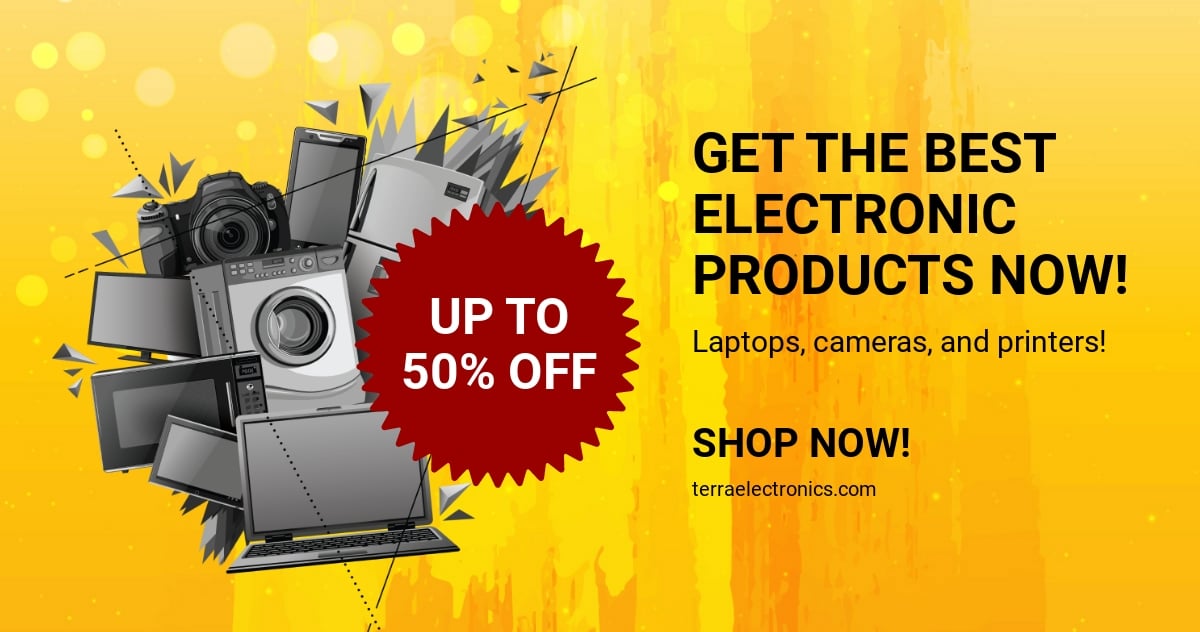 Free Electronics Shop Facebook Ad Template
