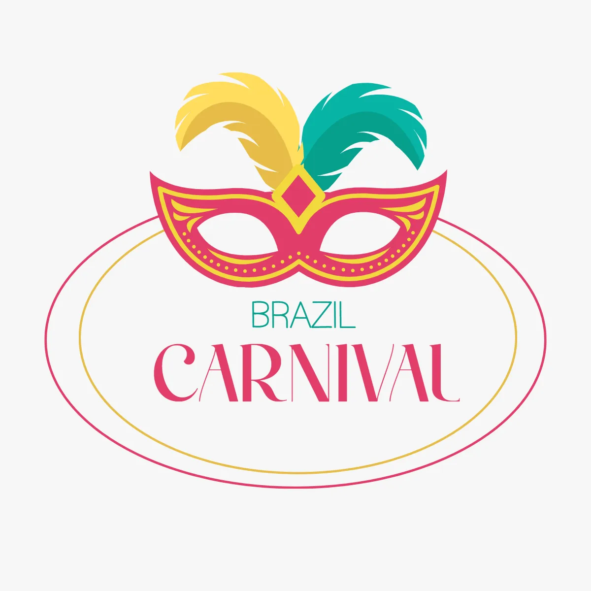 Free Minimalist Rio Carnival Clip Arts Template to Edit Online