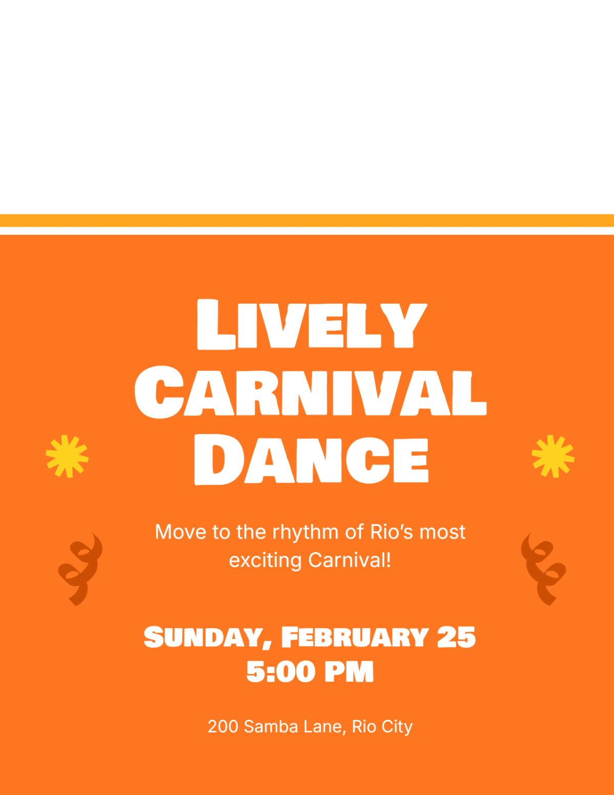 Free Lively Rio Carnival Dance Flyer Template to Edit Online Free Lively Rio Carnival Dance Flyer Template to Edit Online
