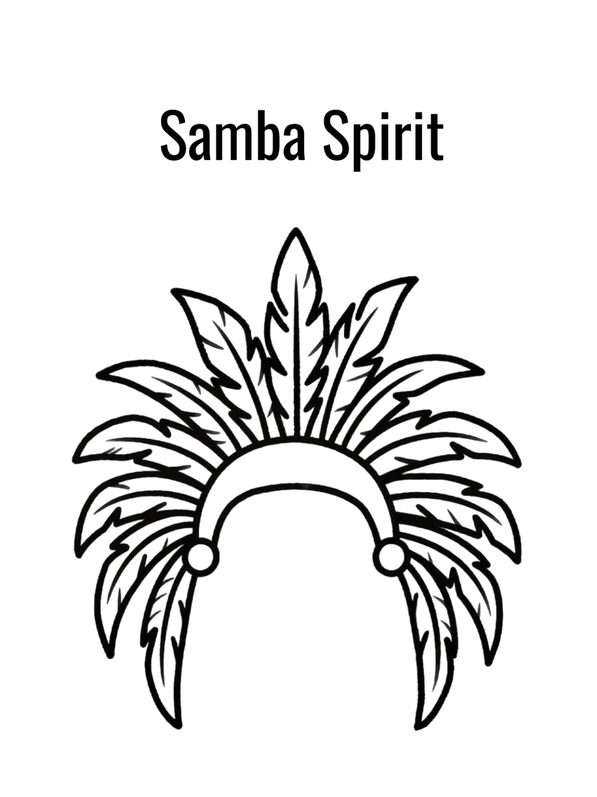 Free Rio Carnival Headdress Drawing Template to Edit Online