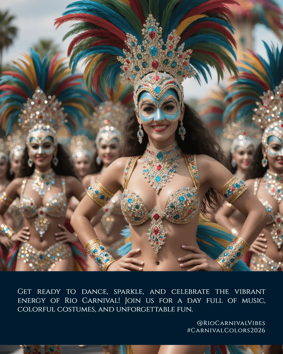 Free Rio Carnival Party Social Media Template to Edit Online