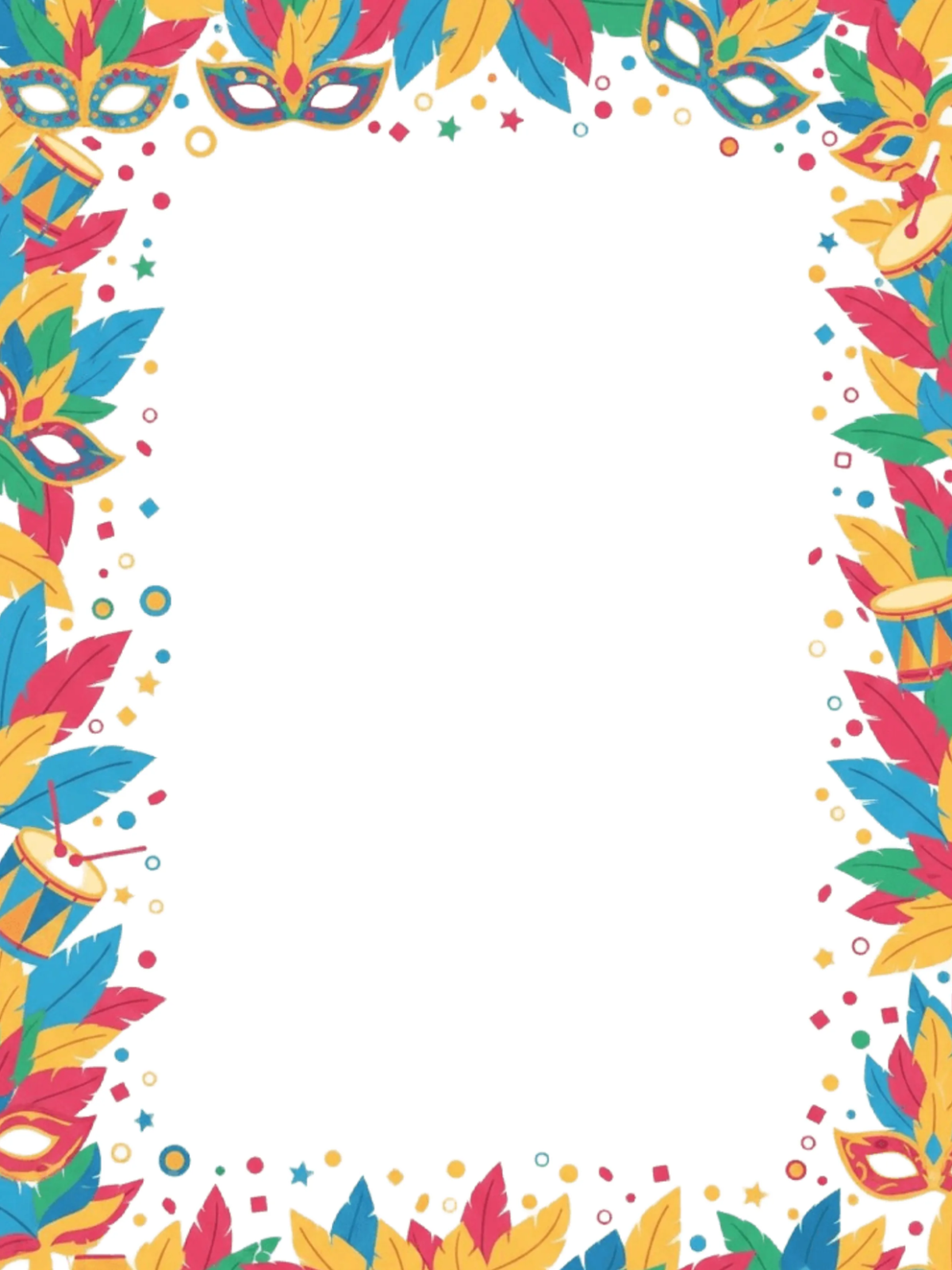 Free Rio Carnival Decorative Border Template to Edit Online