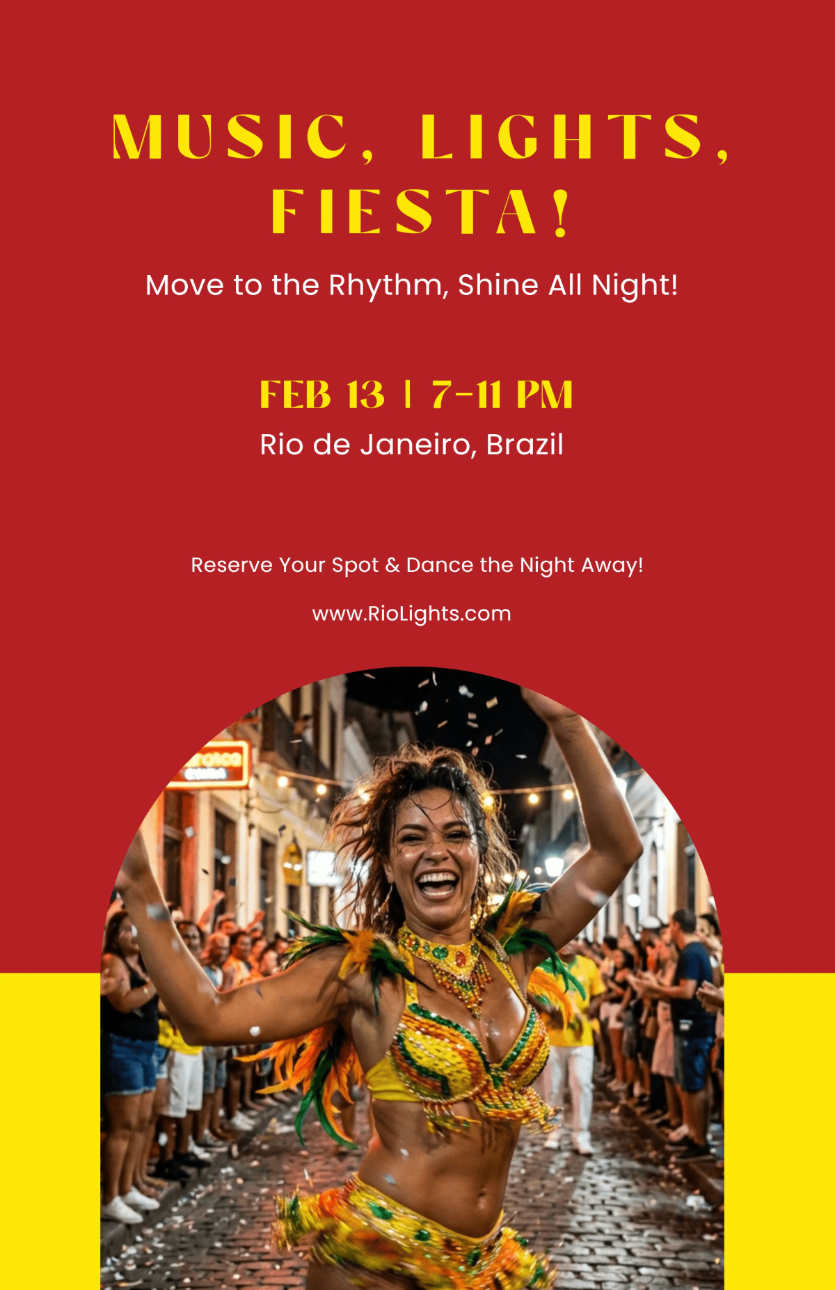 Free Carnival Dance Party Poster Template to Edit Online