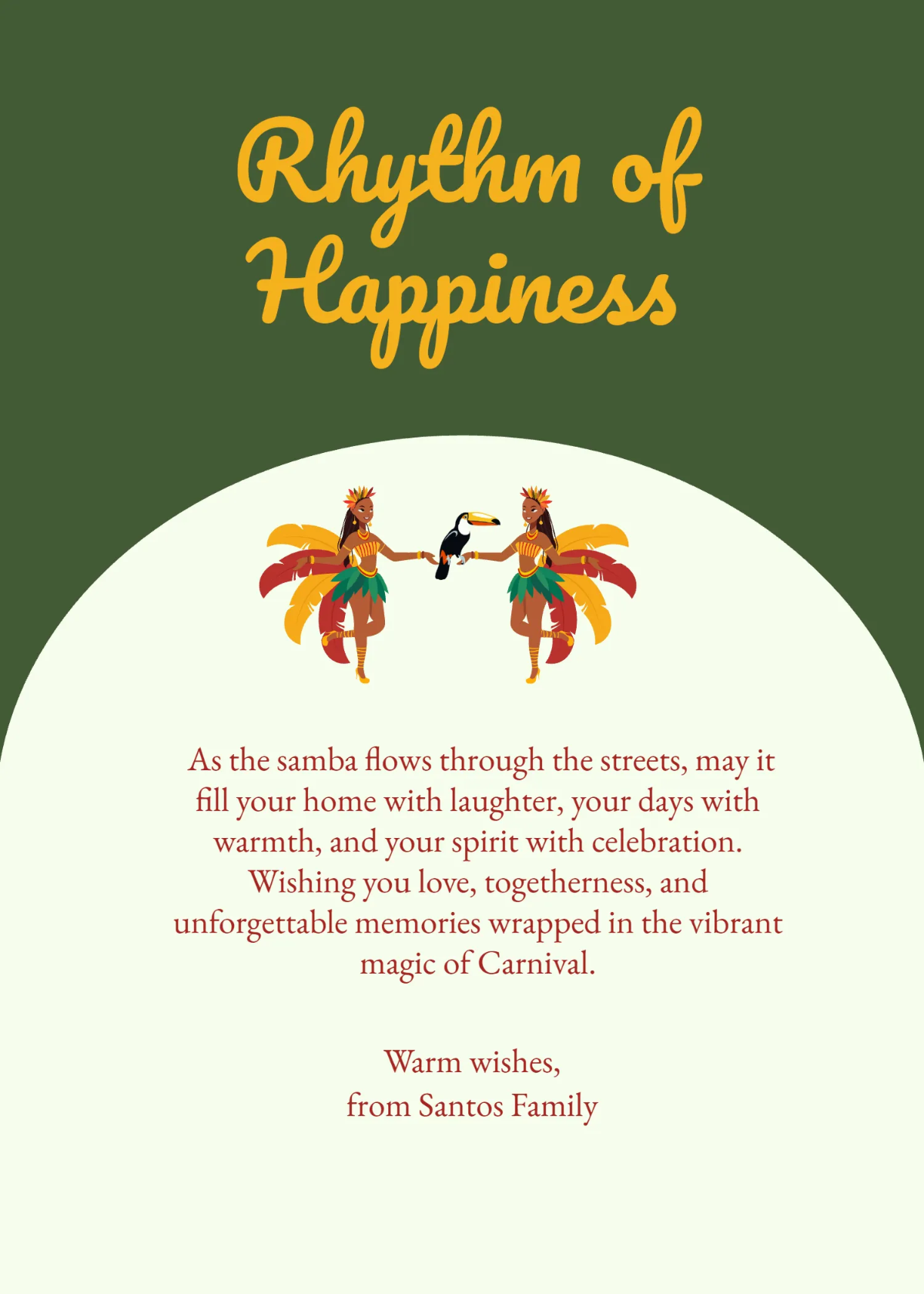 Rhythm of Happiness Wishes Template