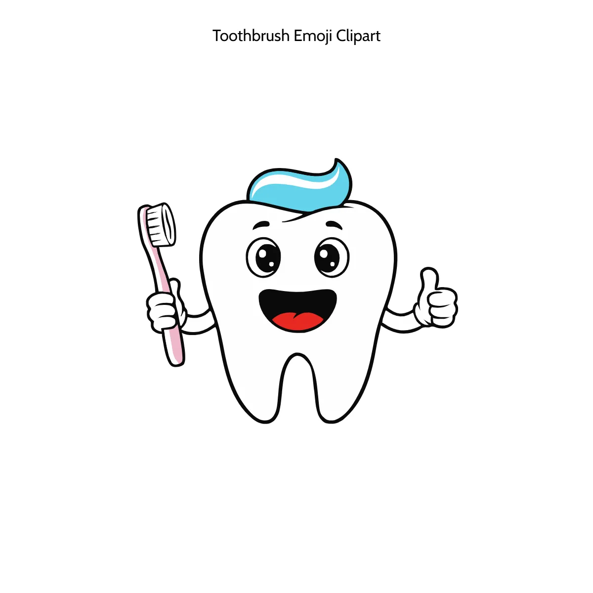 Free Toothbrush Emoji Clipart Template to Edit Online