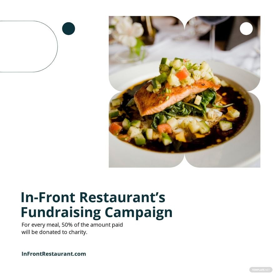 Free Restaurant Fundraiser Linkedin Post Template
