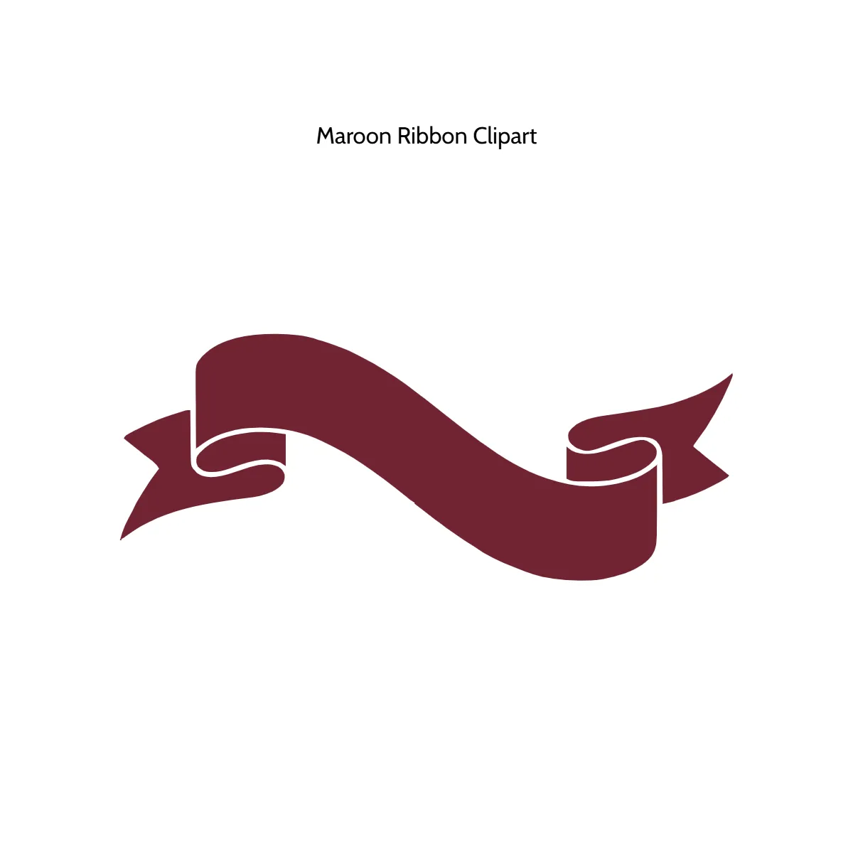 Free Maroon Ribbon Clipart Template to Edit Online