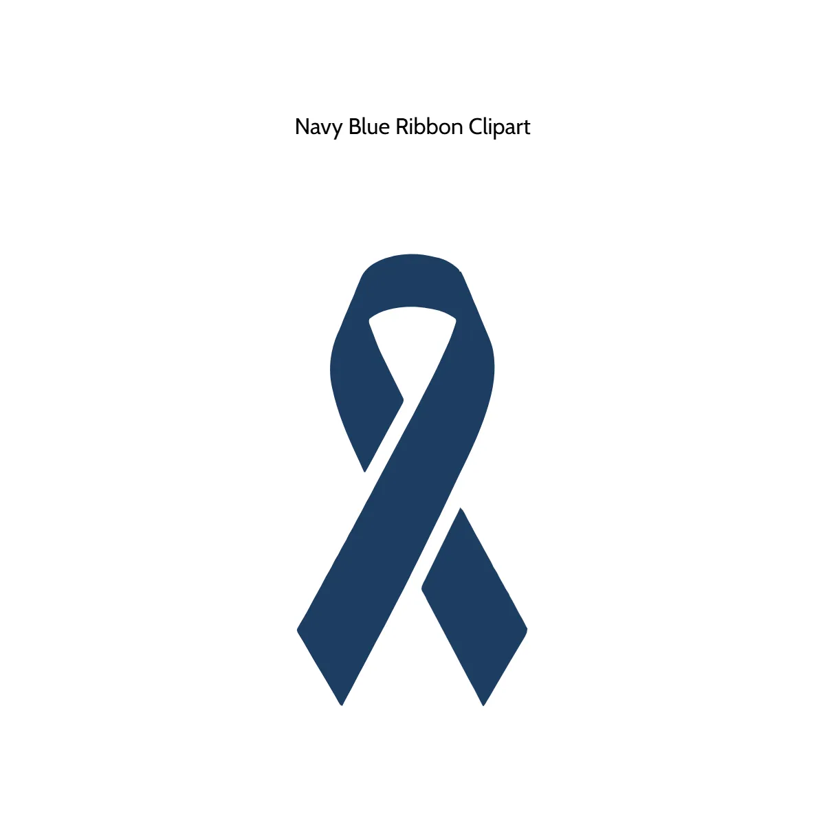 Free Navy Blue Ribbon Clipart Template to Edit Online
