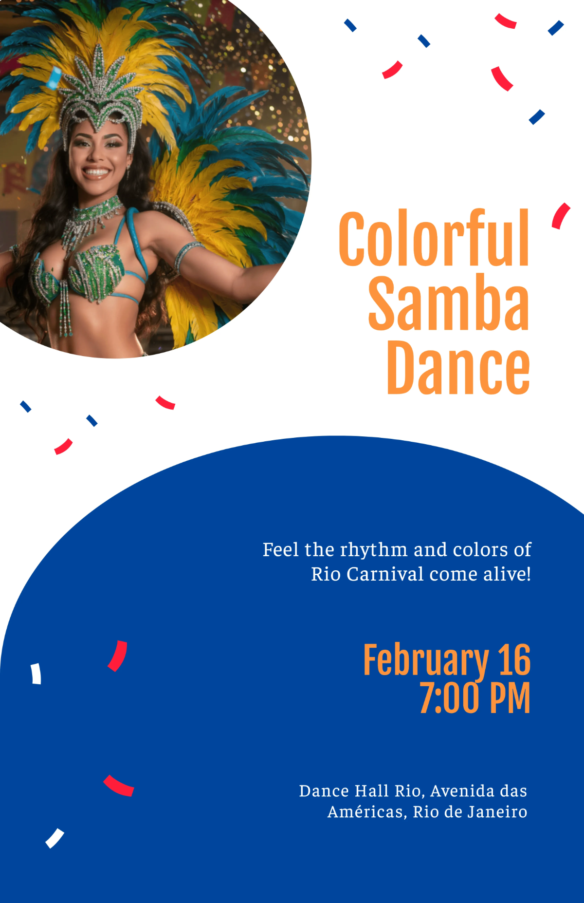 Free Colorful Samba Dance Poster Template to Edit Online Free Colorful Samba Dance Poster Template to Edit Online