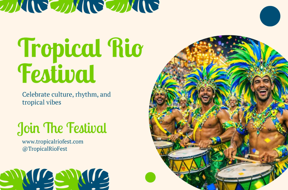 Tropical Rio Festival Banner Template