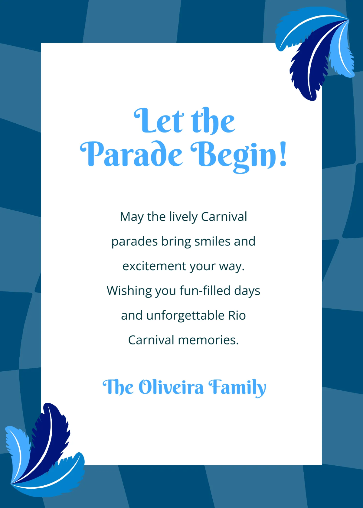 Carnival Parade Fun Wishes Template