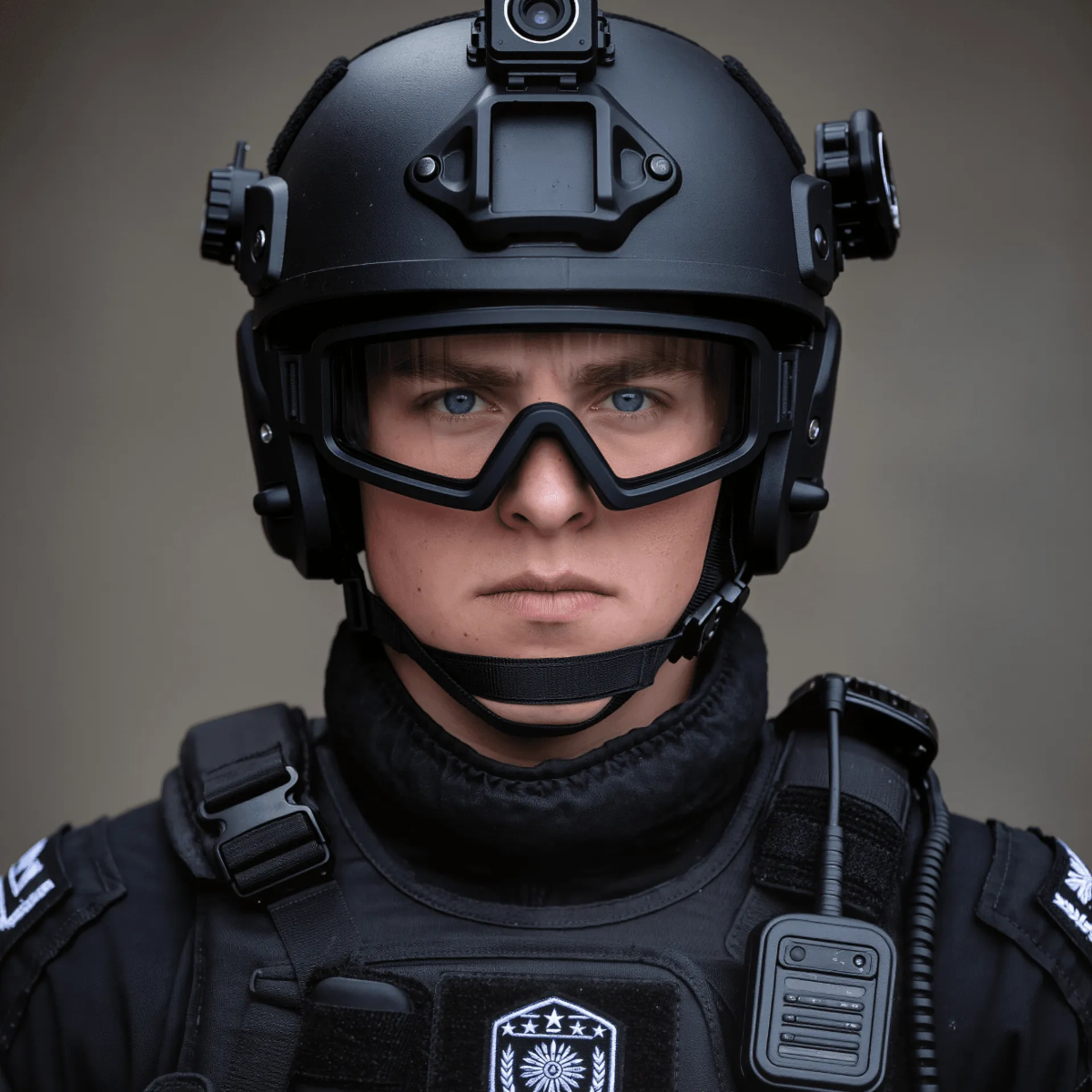 Free SWAT Officer Face Template to Edit Online