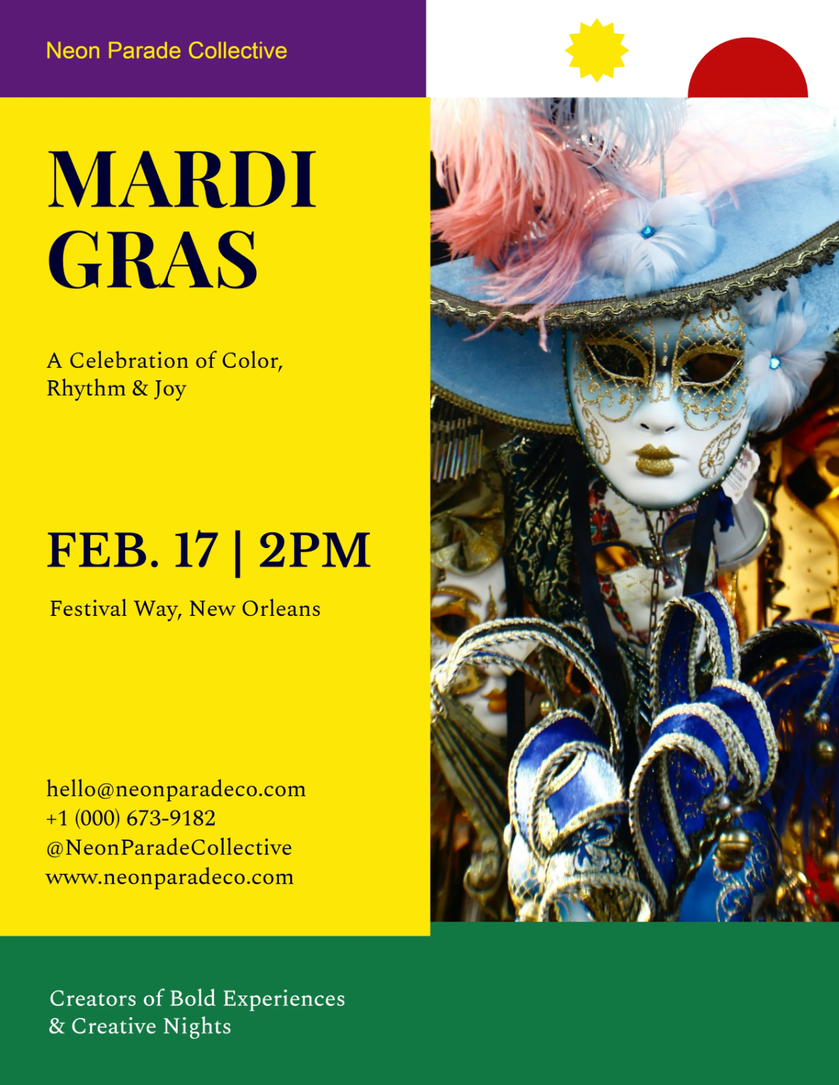 Free Colorful Mardi Gras Flyer Template to Edit Online Free Colorful Mardi Gras Flyer Template to Edit Online
