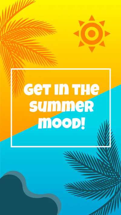 Free Summer Facebook Story Template to Edit Online