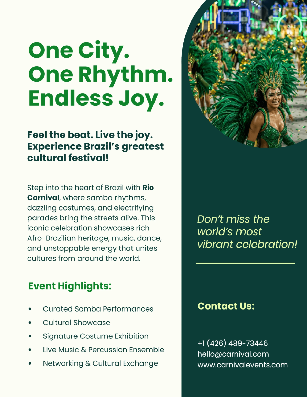 Professional Rio Carnival Flyer Template