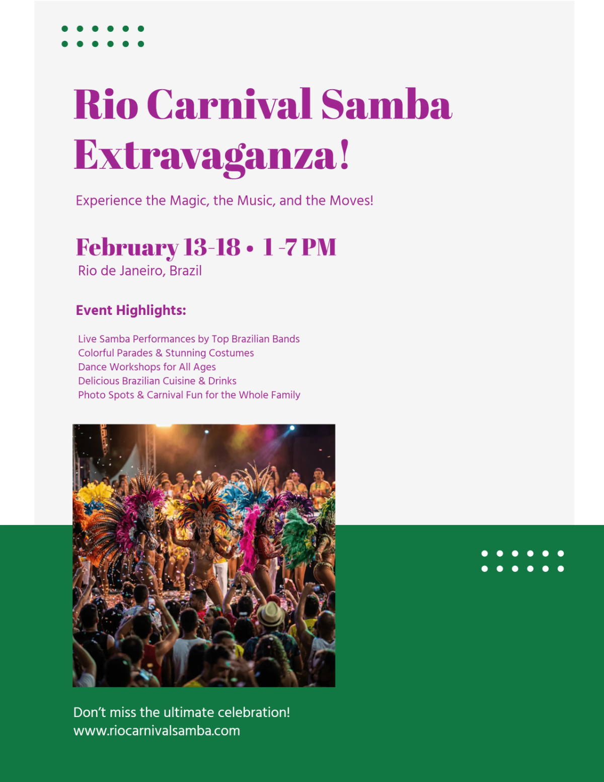 Free Brazil Carnival Samba Flyer Template to Edit Online Free Brazil Carnival Samba Flyer Template to Edit Online