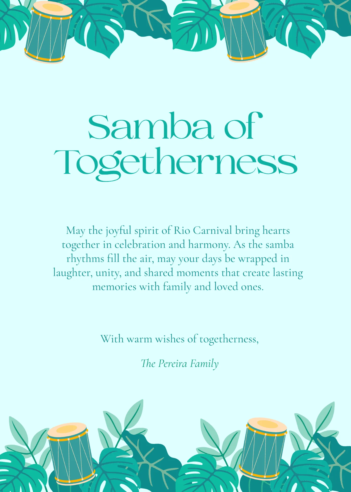Free Rio Carnival Togetherness Wishes Template to Edit Online Free Rio Carnival Togetherness Wishes Template to Edit Online
