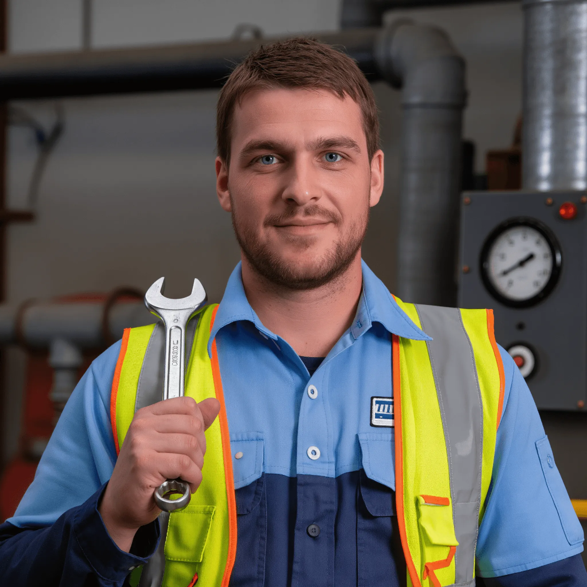 Free Water Utility Technician Face Template to Edit Online