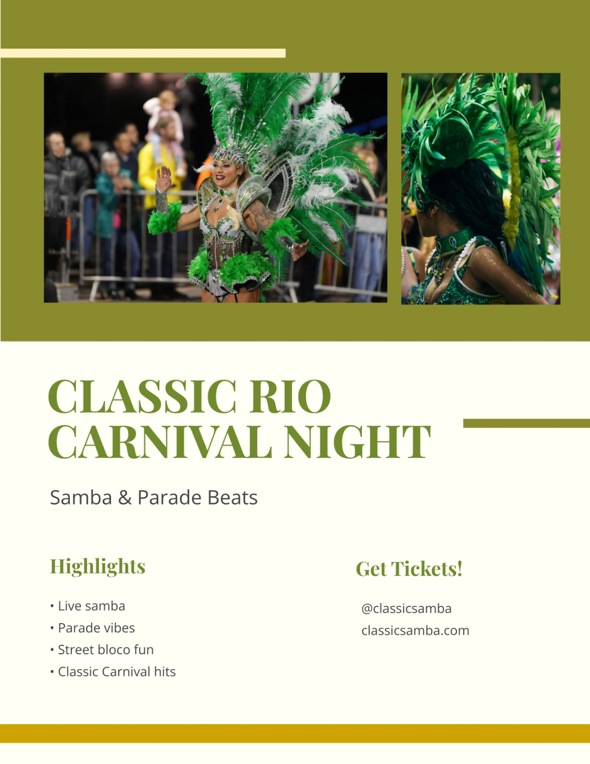 Classic Rio Carnival Flyer Template