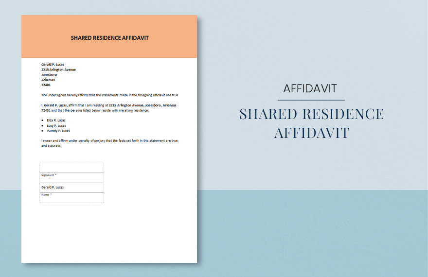 shared-residence-affidavit