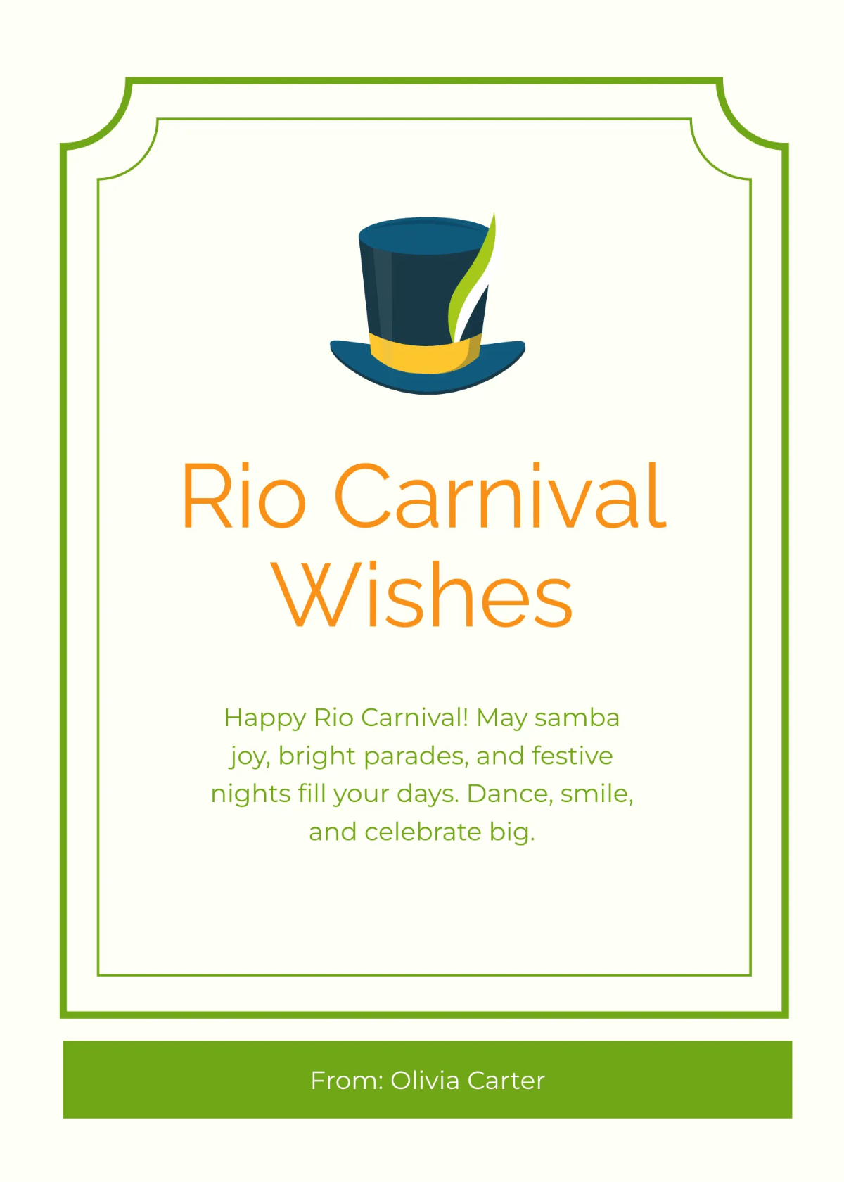 Free Rio Carnival Celebration Wishes Template to Edit Online Free Rio Carnival Celebration Wishes Template to Edit Online