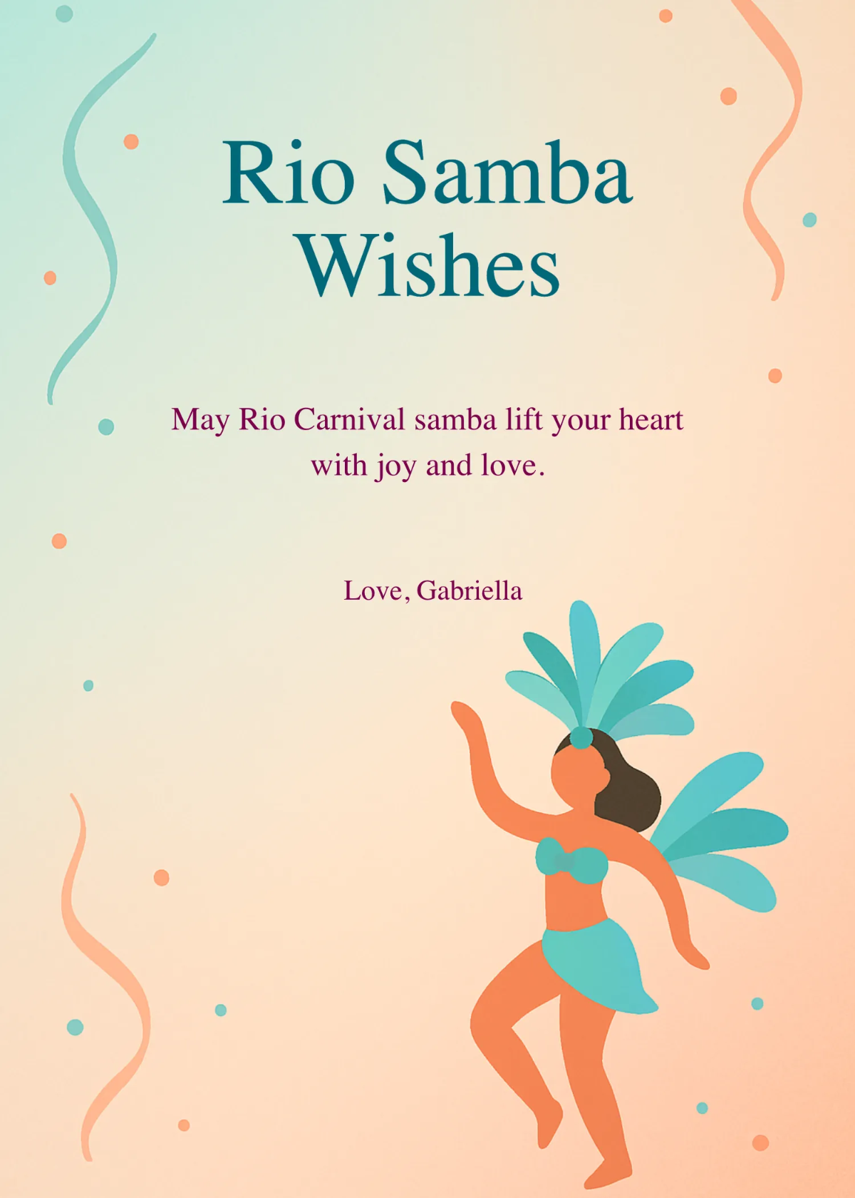 Free Rio Carnival Samba Wishes Template to Edit Online Free Rio Carnival Samba Wishes Template to Edit Online