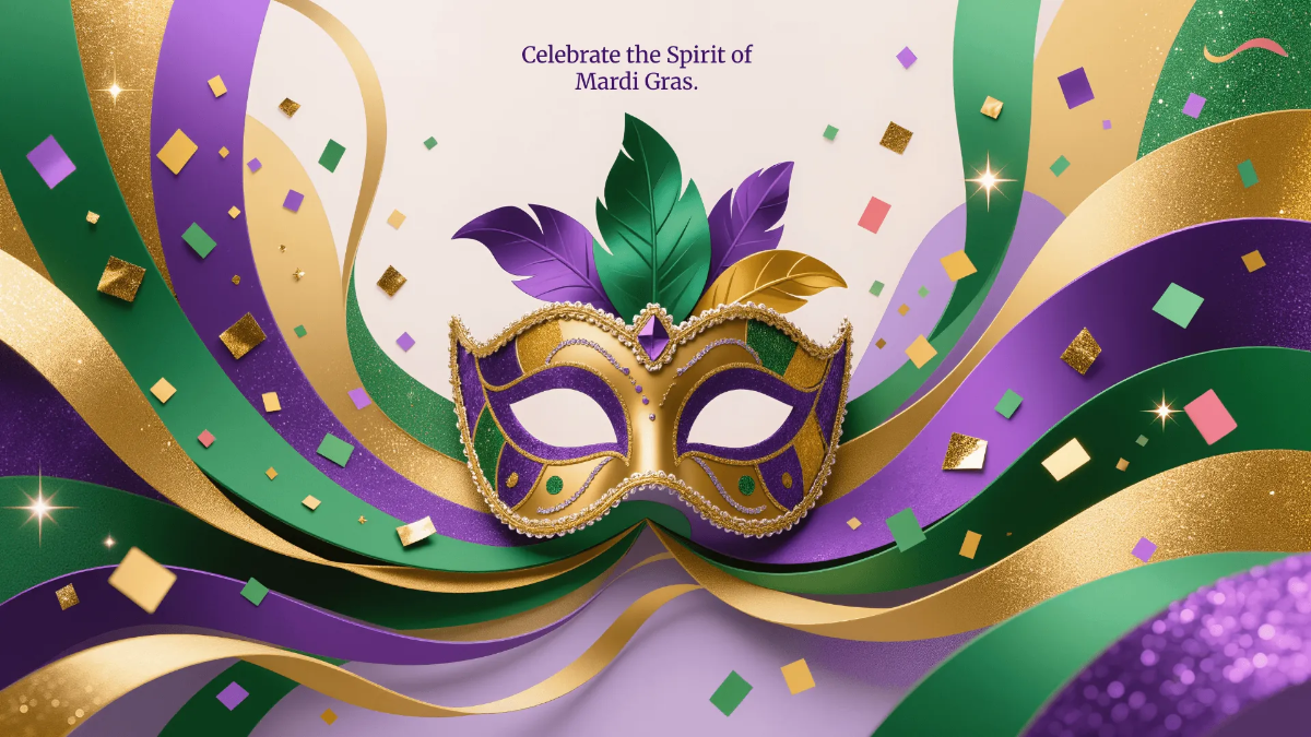 Free Mardi Gras Party Background Template to Edit Online