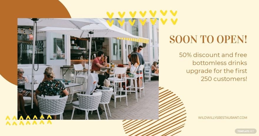 Free Restaurant Opening Facebook Post Template