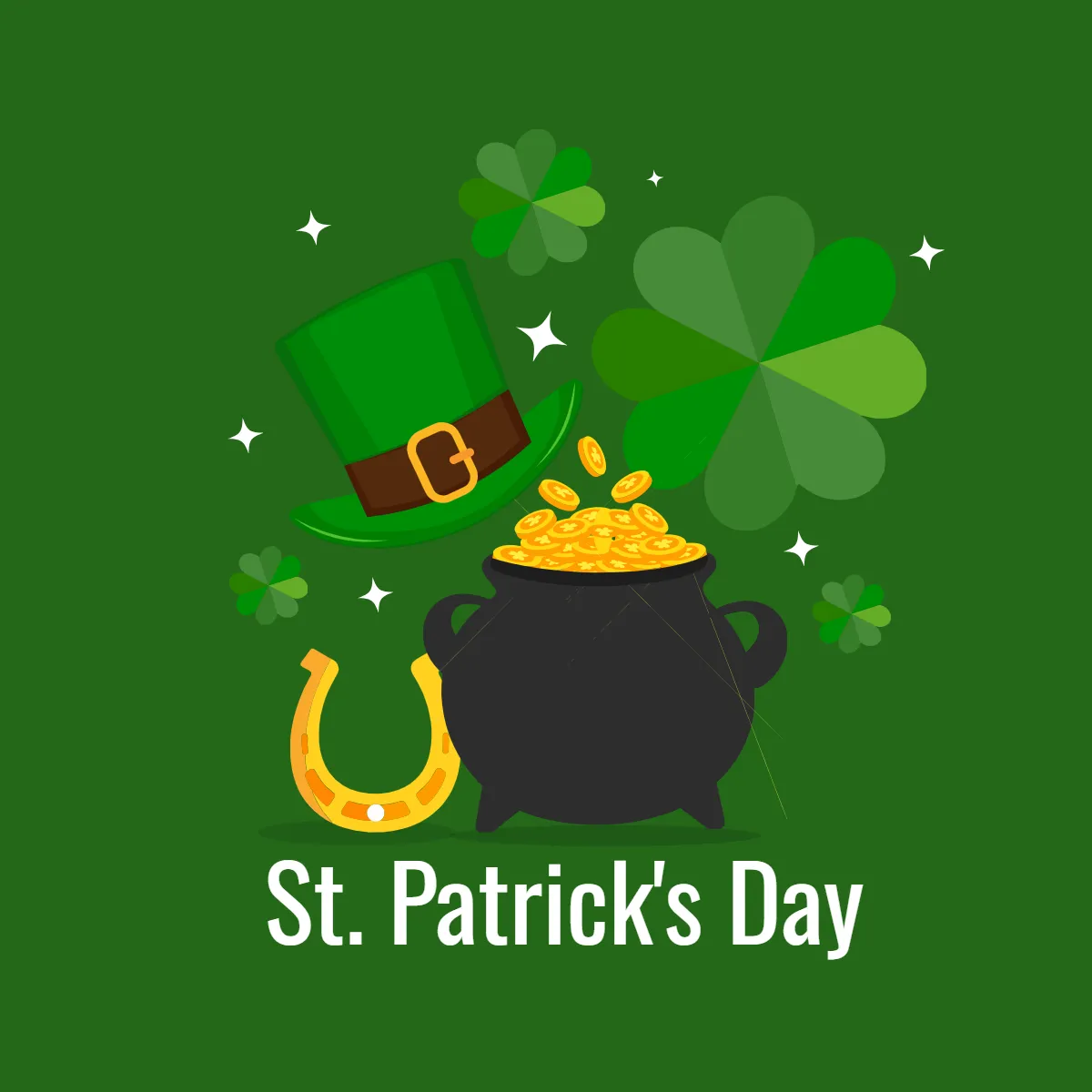 Free St. Patrick's Day Vector Clip Arts Template to Edit Online