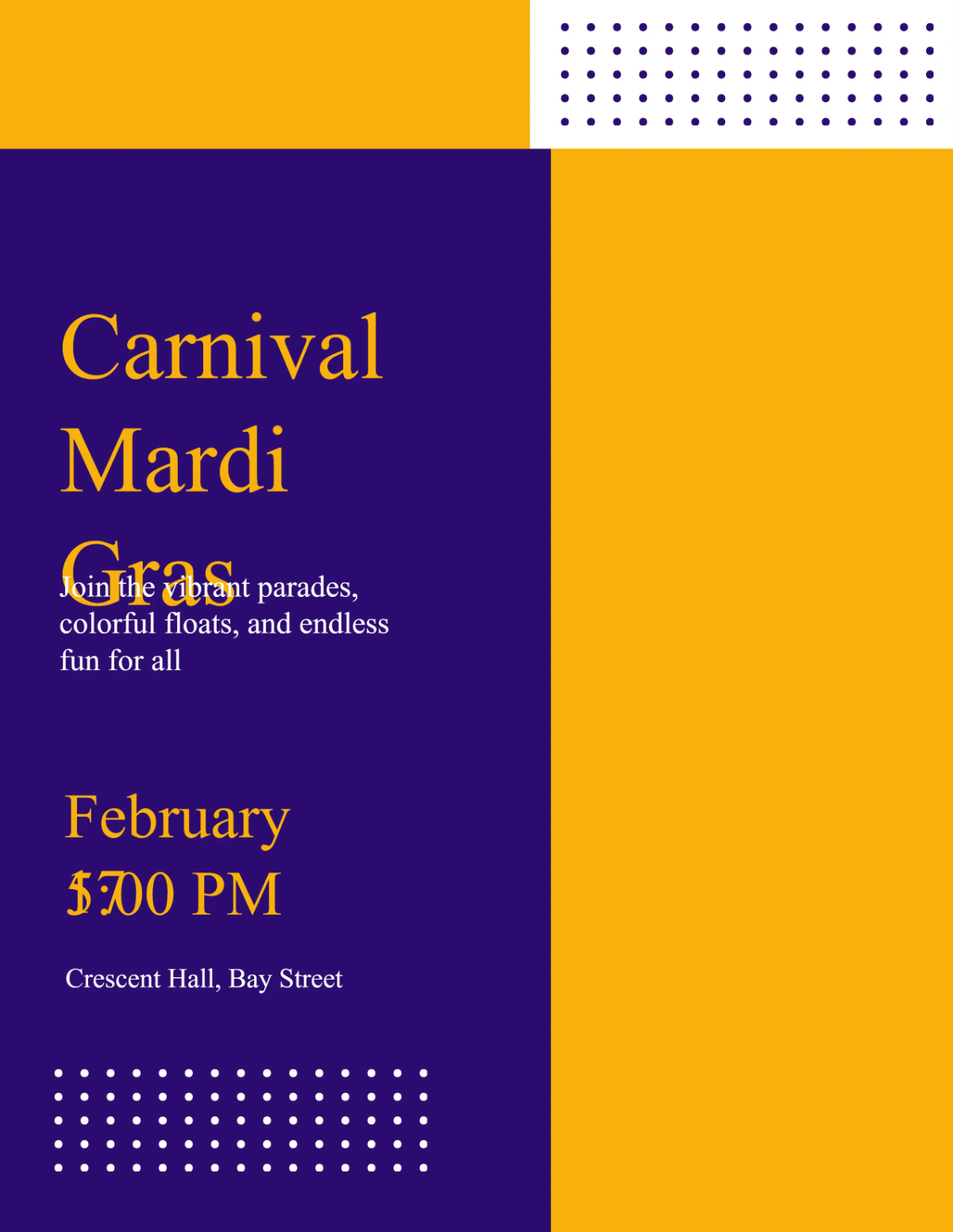 Free Carnival Mardi Gras Flyer Template to Edit Online