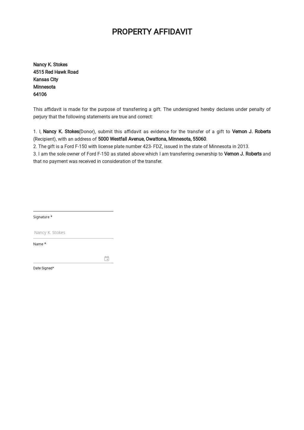 Affidavit Template Free Printable Form Templates And Letter