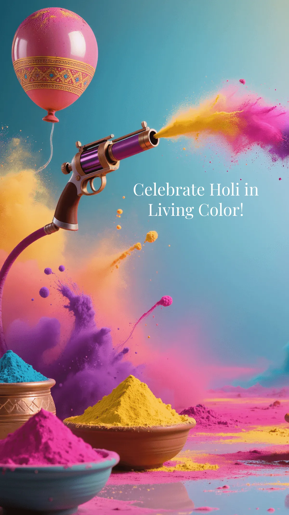 Colorful Holi Wallpaper Template