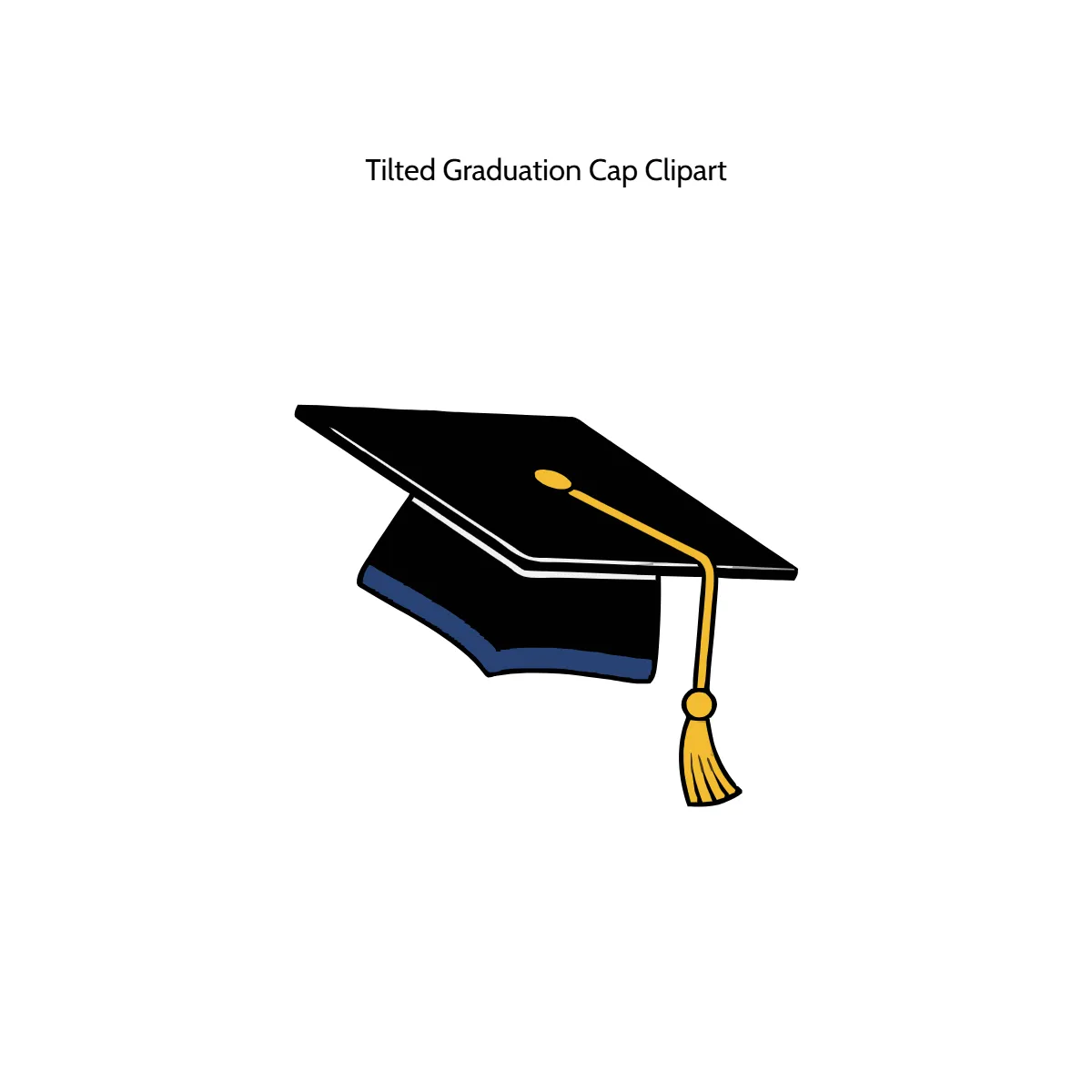 Free Tilted Graduation Cap Vector Clipart (PNG, SVG) to Edit Online